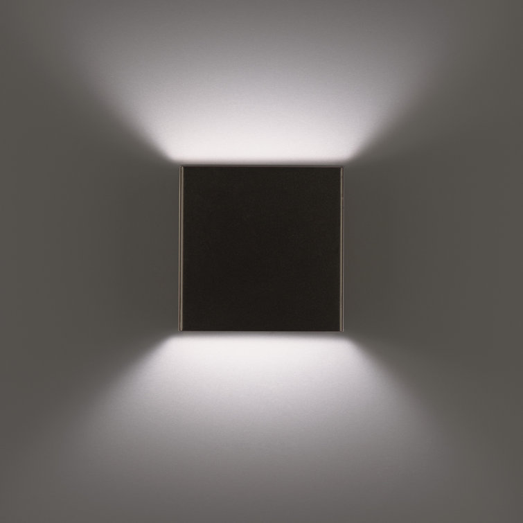 Boxi Black Aluminum LED Dimmable Flush Sconce - Energy Star