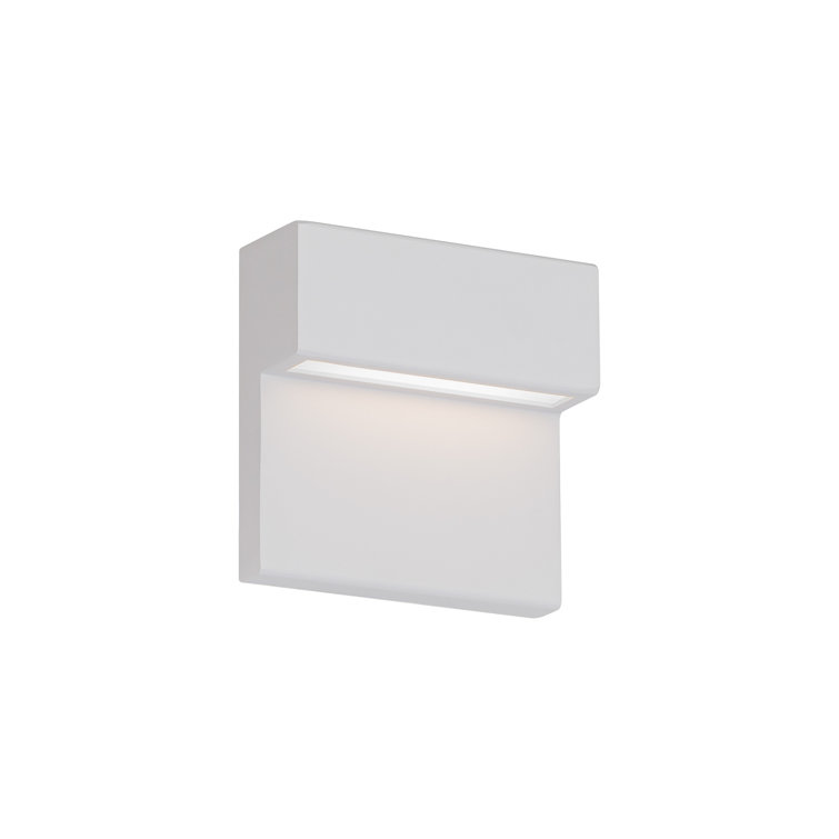White Aluminum LED Dimmable Direct Wired Sconce