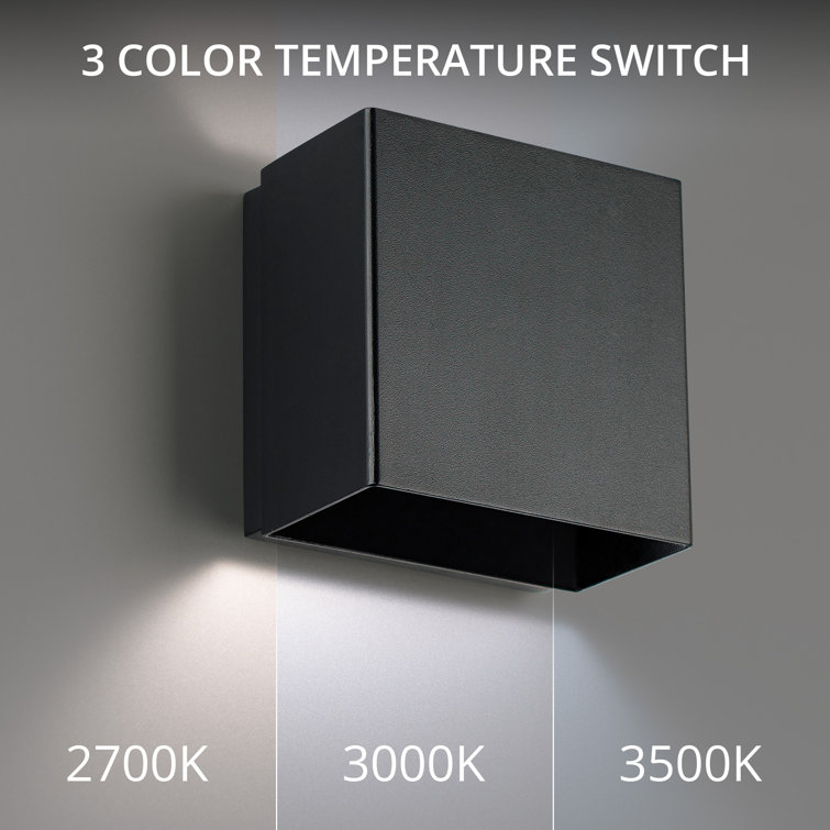 Boxi Black Aluminum LED Dimmable Flush Sconce - Energy Star