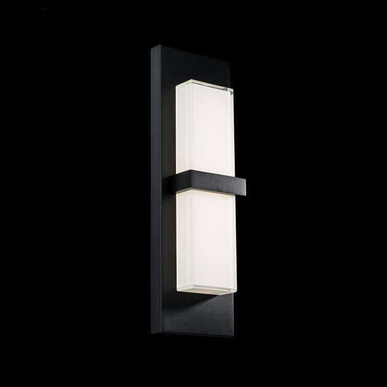 16" Black Aluminum Dimmable Direct Wired Sconce