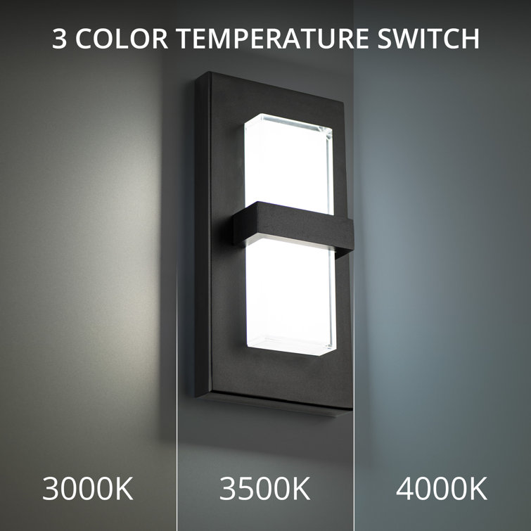 16" Black Aluminum Dimmable Direct Wired Sconce