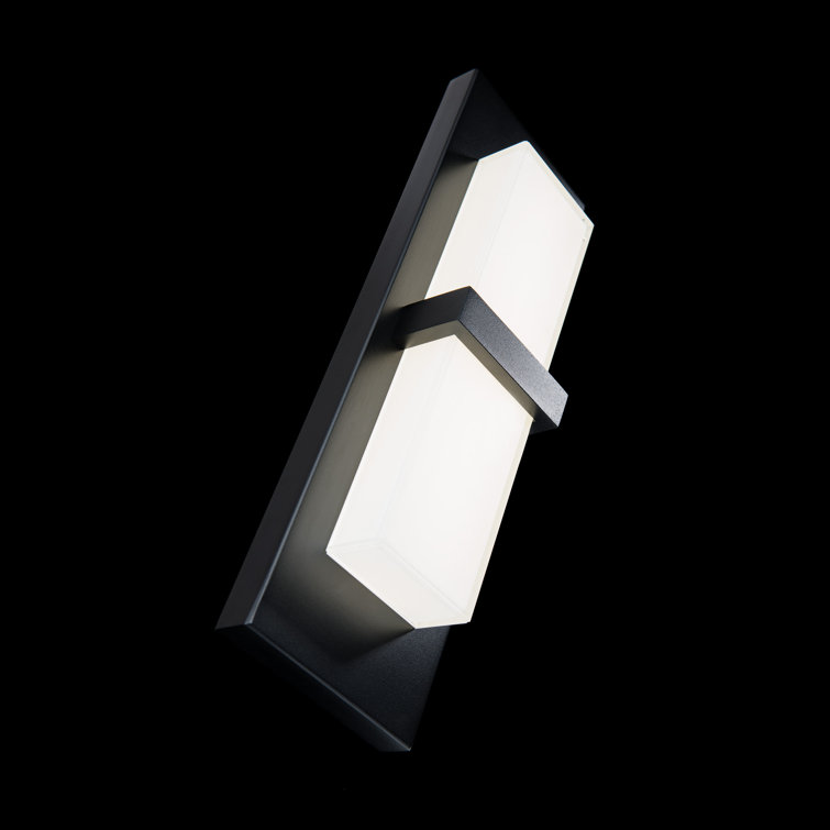 16" Black Aluminum Dimmable Direct Wired Sconce