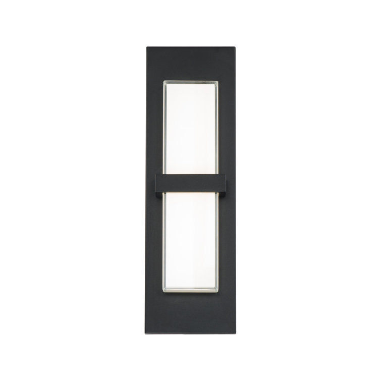 16" Black Aluminum Dimmable Direct Wired Sconce