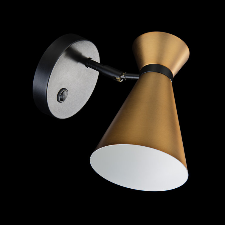 Retro Black Aged Brass LED Swing Arm Wall Sconce