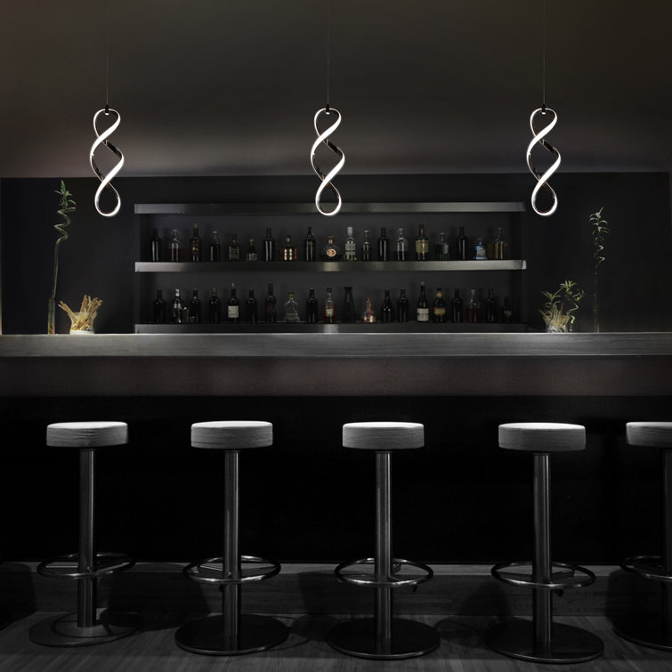 Elysian Chrome 39" LED Pendant with Frosted Diffuser - Indoor/Outdoor