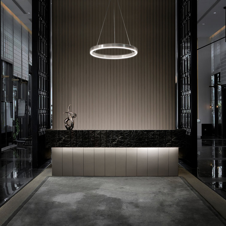 Sirius 18" Brushed Aluminum LED Indoor/Outdoor Pendant