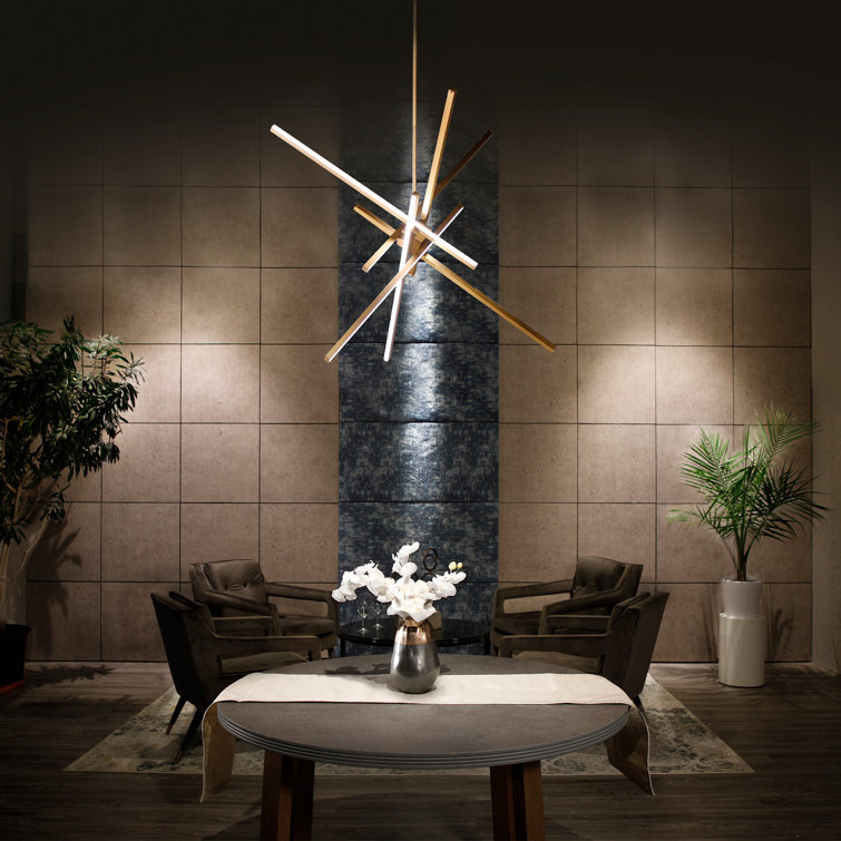 Ecliptic 29" Brushed Nickel LED Pendant with White Polycarbonate Shade