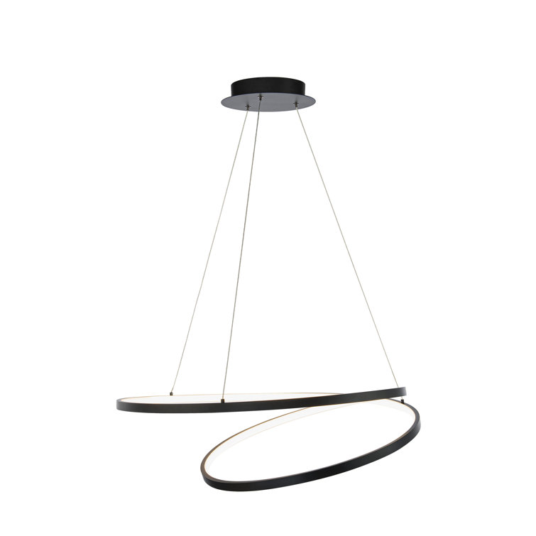 Marques Black LED Geometric Indoor/Outdoor Pendant Light