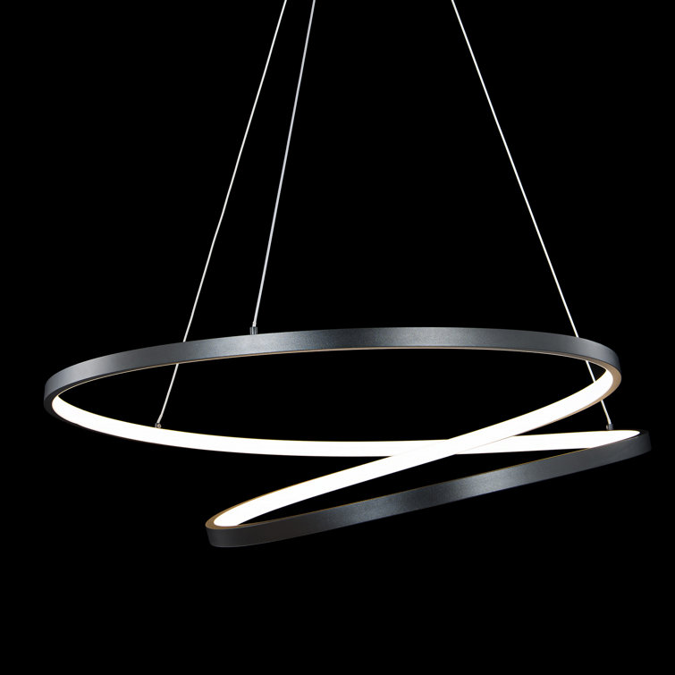 Marques Black LED Geometric Indoor/Outdoor Pendant Light