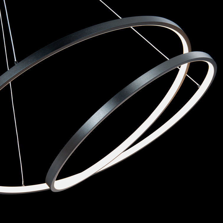 Marques Black LED Geometric Indoor/Outdoor Pendant Light