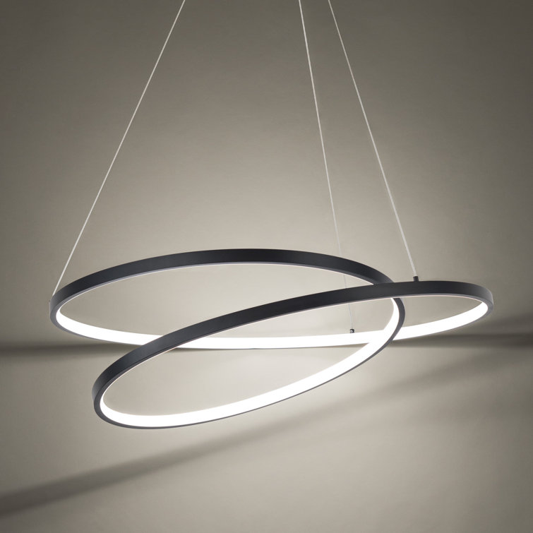 Marques Black LED Geometric Indoor/Outdoor Pendant Light