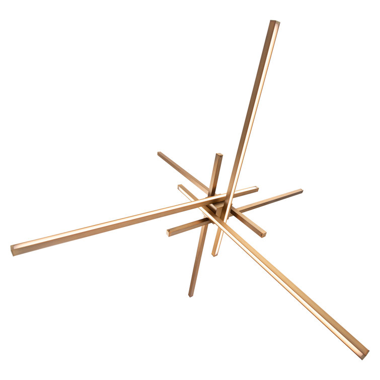 Aged Brass Elegance 39" LED Pendant with White Polycarbonate Shade