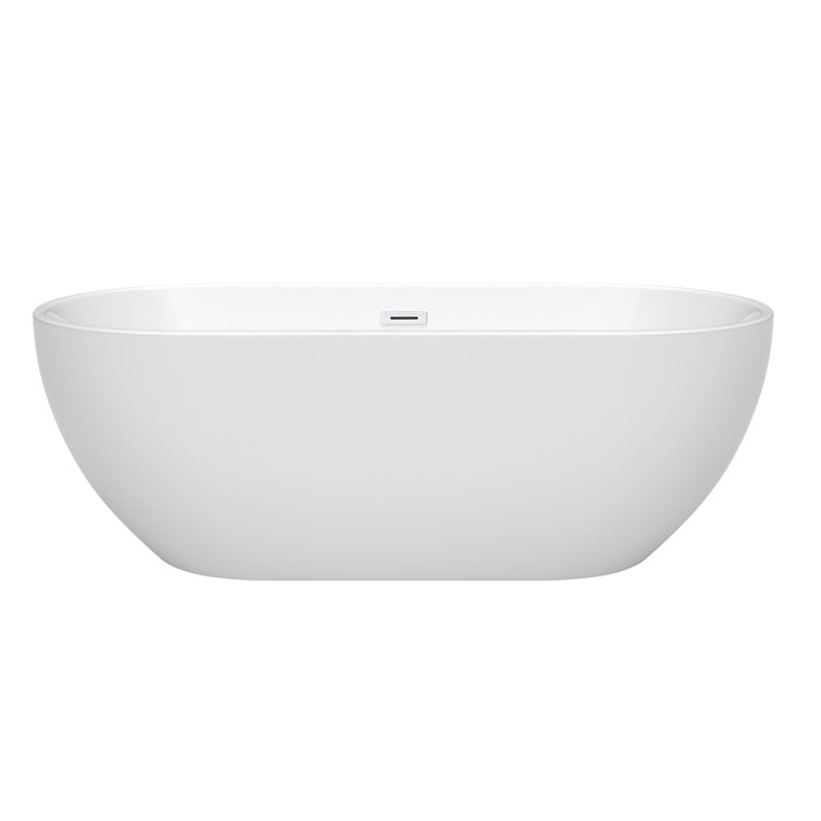 Brooklyn 67'' White Acrylic Freestanding Soaking Bathtub