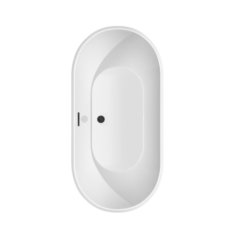 Brooklyn 60'' White Acrylic Freestanding Soaking Bathtub
