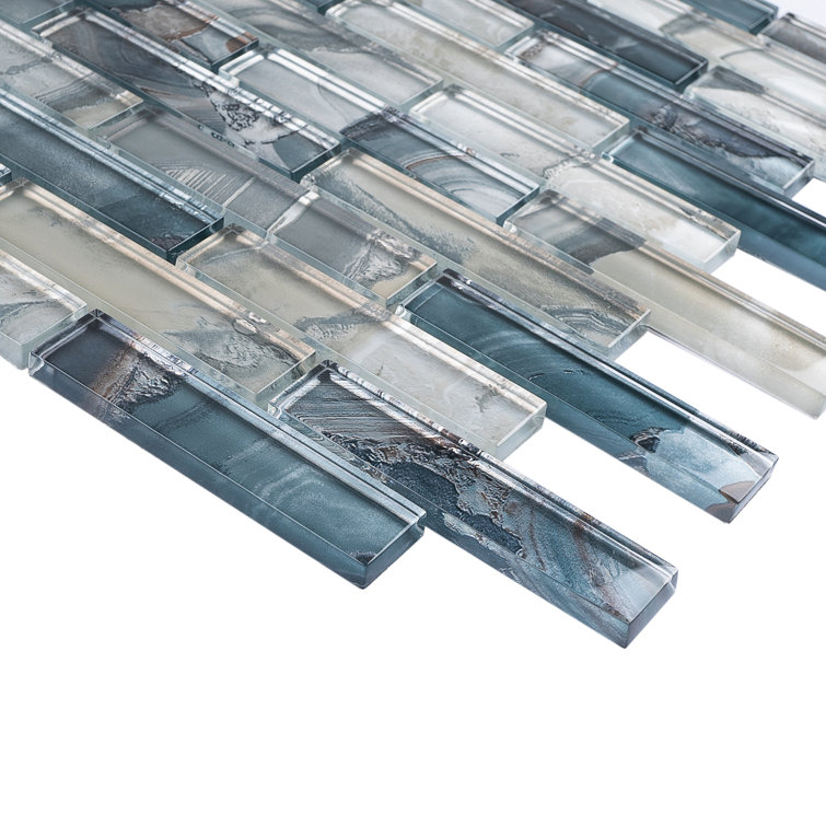 Aegean Blue Glass Mosaic Tile for Kitchen and Bathroom