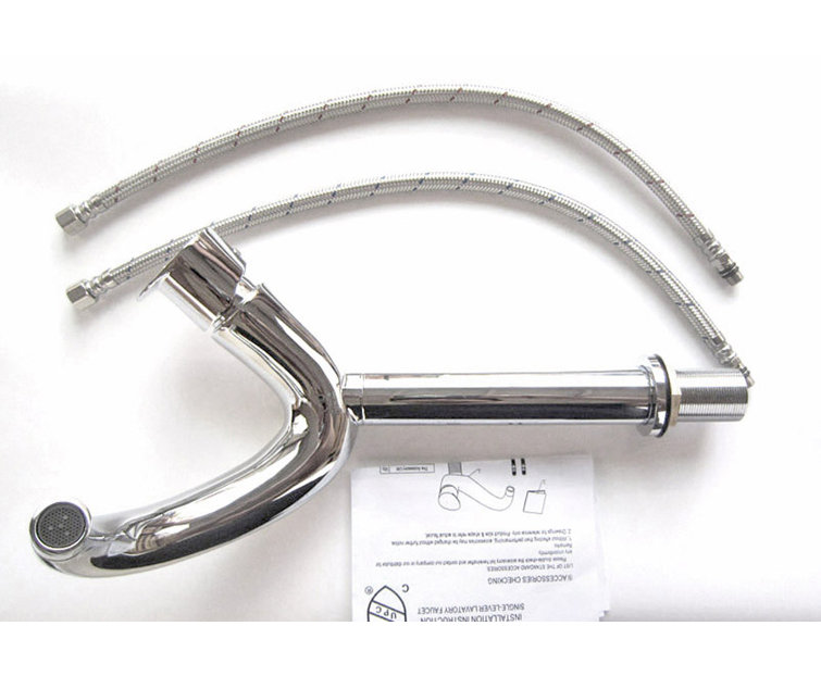 Polished Chrome Tall Single-Handle Bathroom Faucet