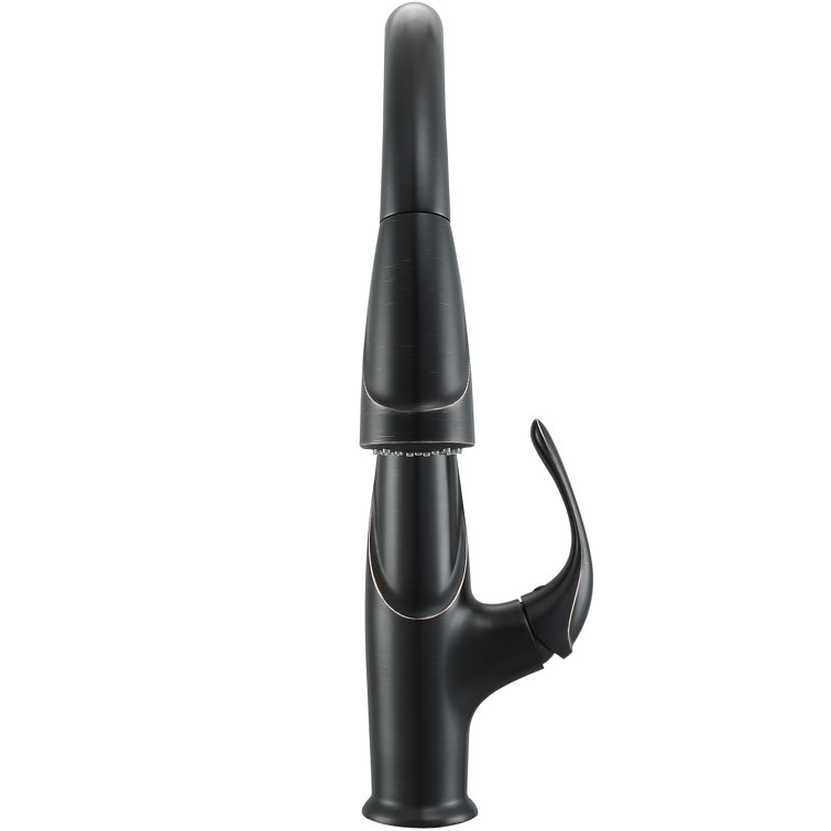 Oil Rubbed Bronze Pull Down Kitchen Faucet with Spray