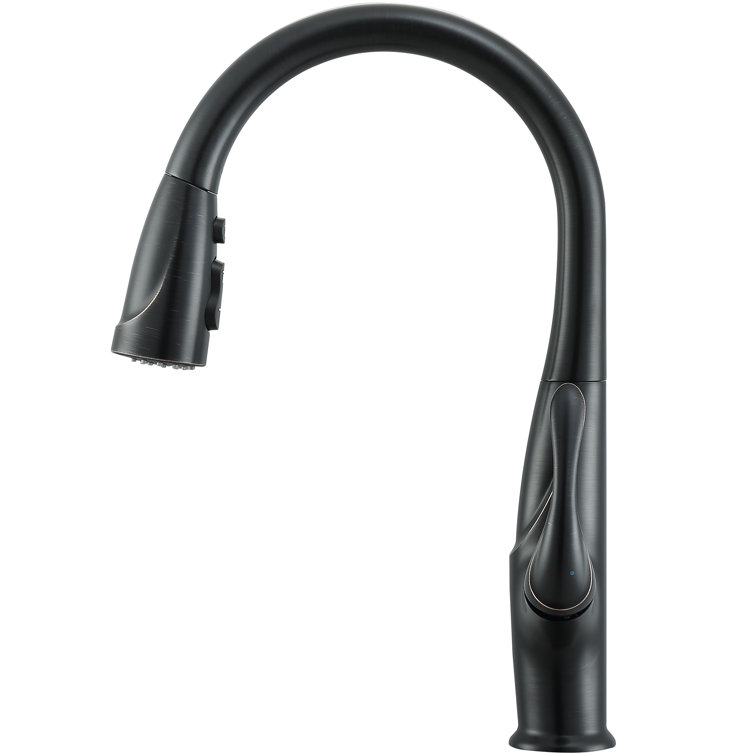 Oil Rubbed Bronze Pull Down Kitchen Faucet with Spray