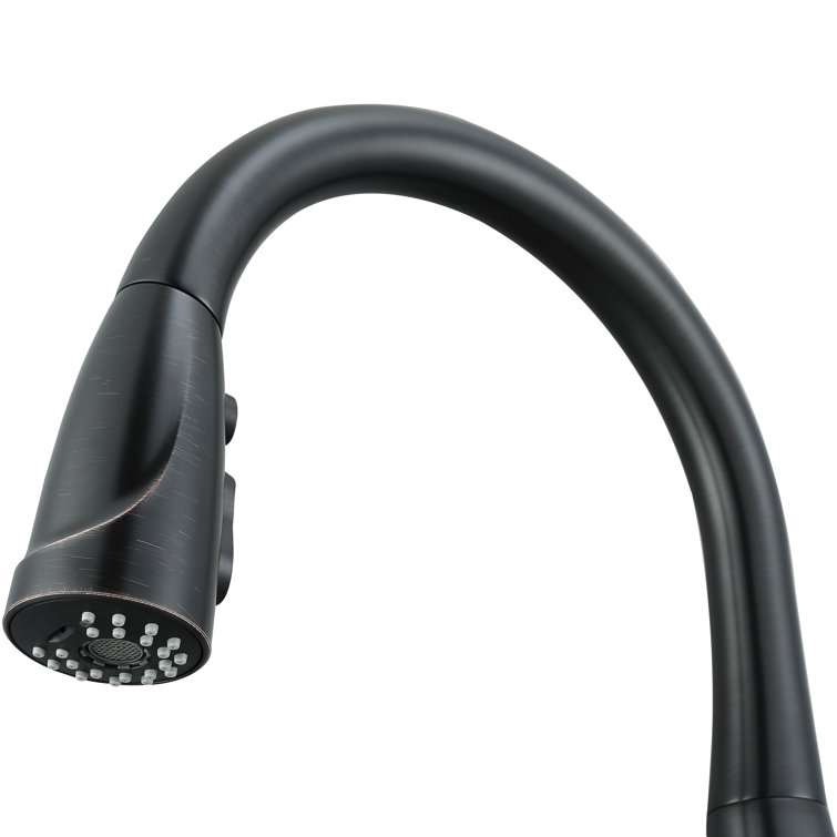Oil Rubbed Bronze Pull Down Kitchen Faucet with Spray