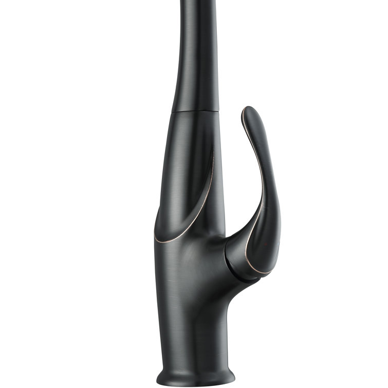 Oil Rubbed Bronze Pull Down Kitchen Faucet with Spray