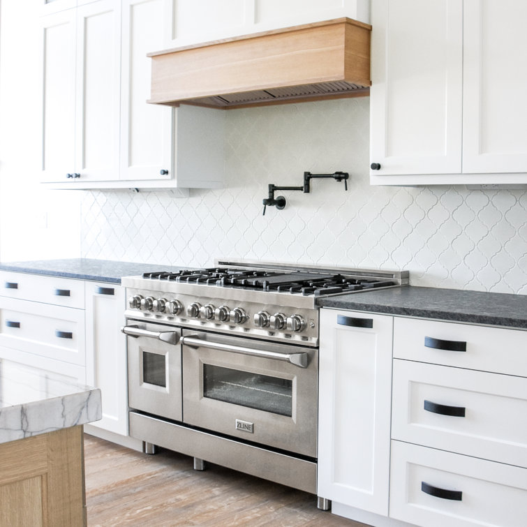 46-Inch Brushed Stainless Steel Range Hood Insert with LED Lighting