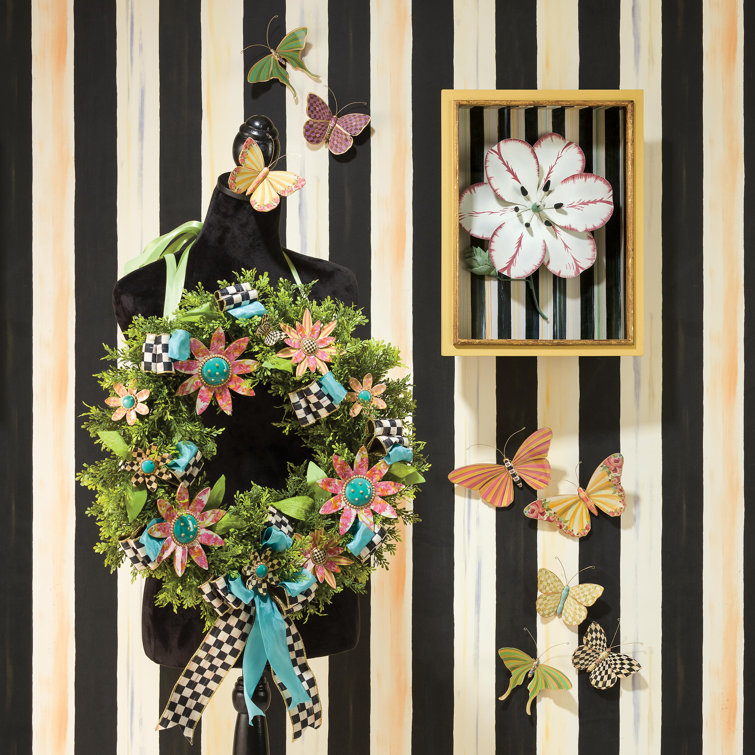 Colorful Resin Butterfly Wall Decor Set of 2