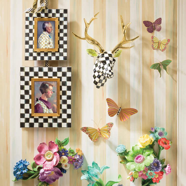 Colorful Resin Butterfly Wall Decor Set of 2