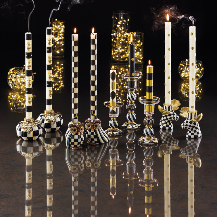 Elegant Black Beeswax 6-Piece Taper Candle Set