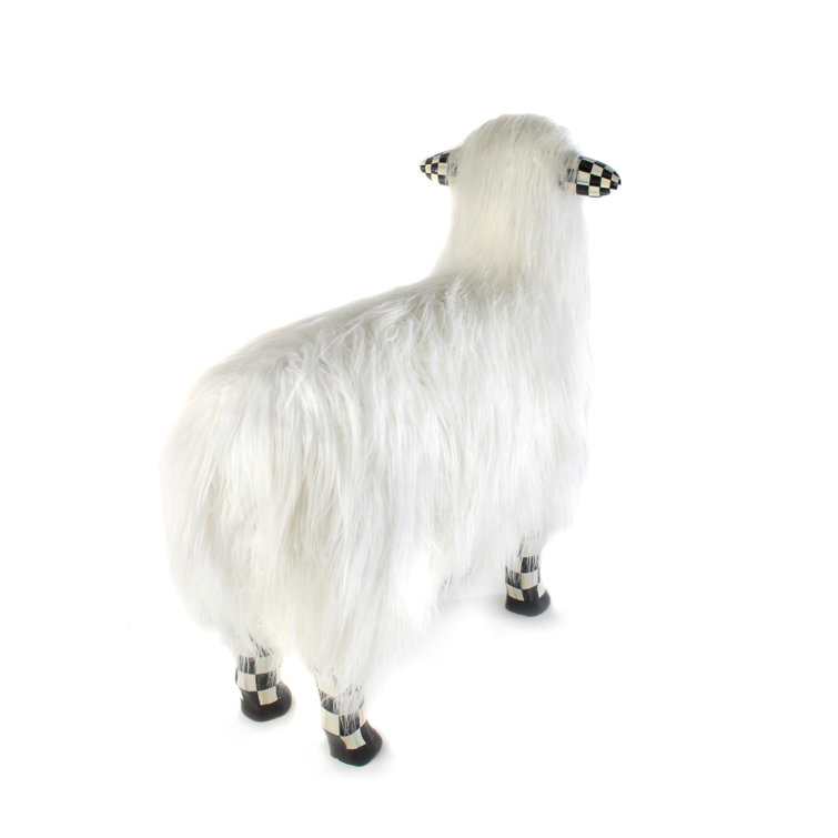Courtly Check Large White Sheep Wall-Mounted Figurine for Kids