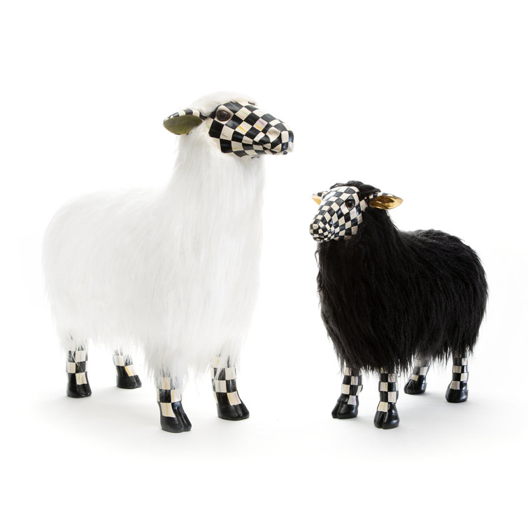 Courtly Check Black Sheep Small Resin Figurine