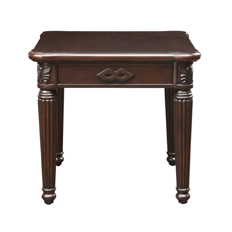 Vomoldrot Traditional Walnut Finish Rectangular End Table