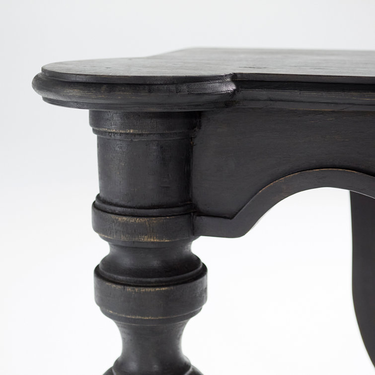 Lacroix 54'' Slate Black Solid Wood Console Table with Storage