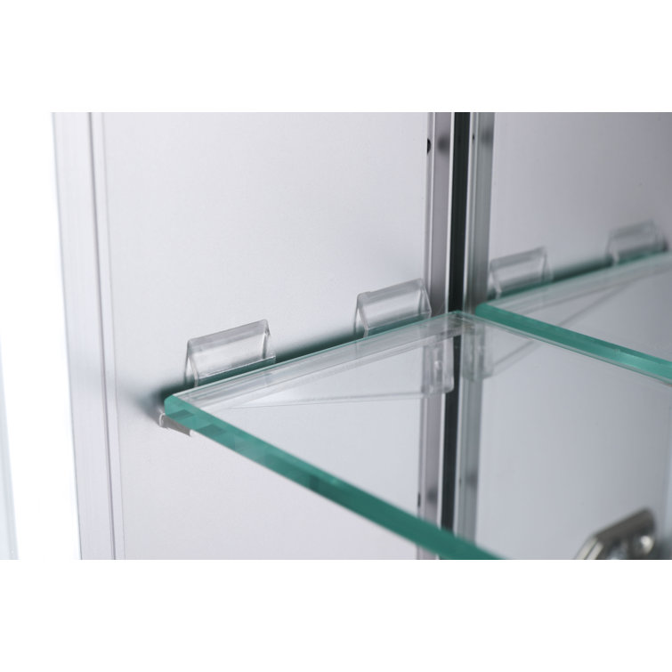 36'' x 30'' Grey Aluminum Double Door LED Medicine Cabinet
