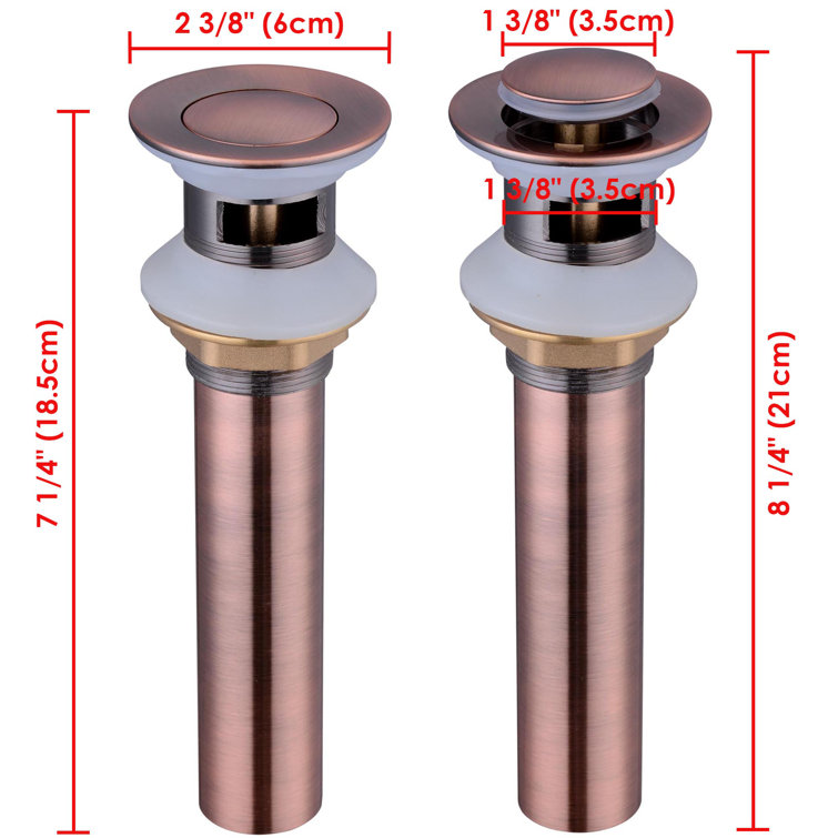 Brushed Nickel Pop-Up Drain with Overflow