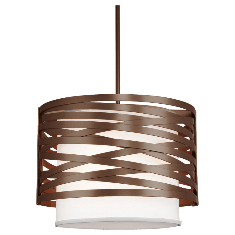 Matte Black Handcrafted Steel Drum Pendant Light