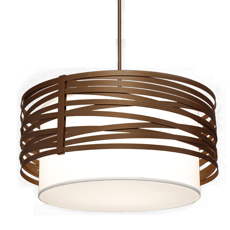 Matte Black Handcrafted Steel Drum Pendant Light