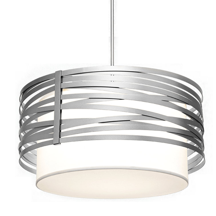 Matte Black Handcrafted Steel Drum Pendant Light