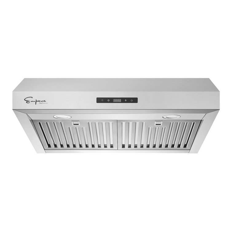 30" Brushed Stainless Steel Under Cabinet Range Hood with Charcoal Filter