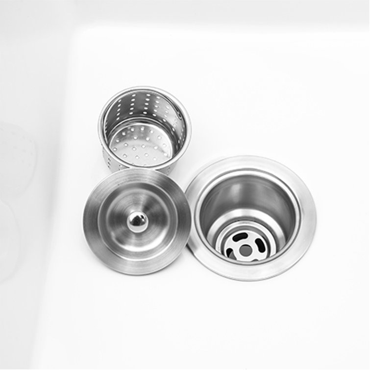 Sinber 33" Stainless Steel Double Bowl Drop-In Workstation Sink