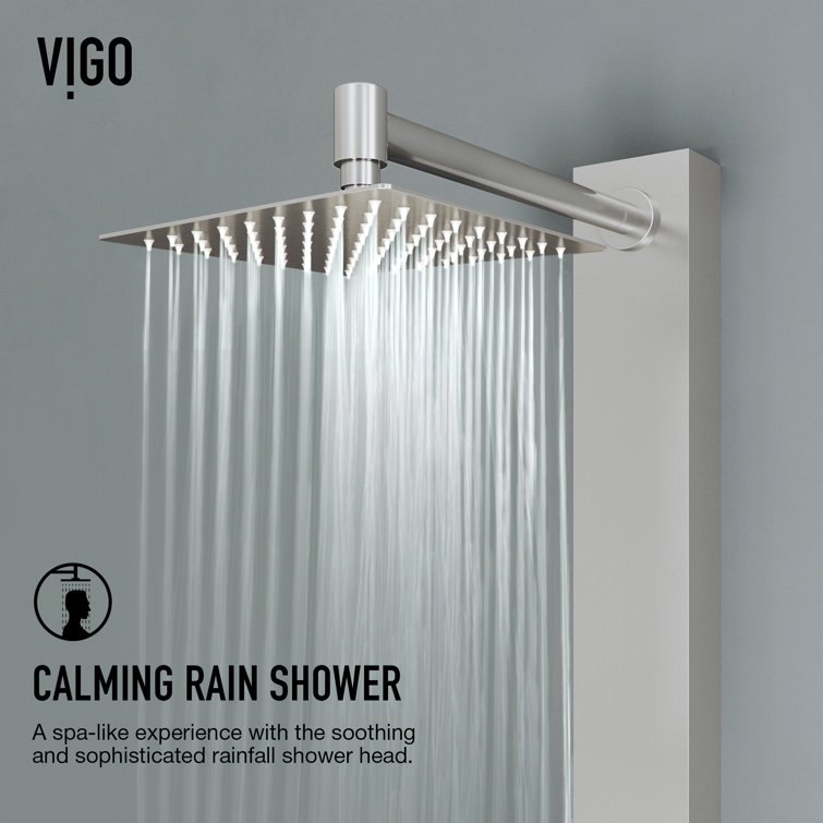 Sutton 58" Stainless Steel 4-Jet Shower Panel with Handheld Showerhead