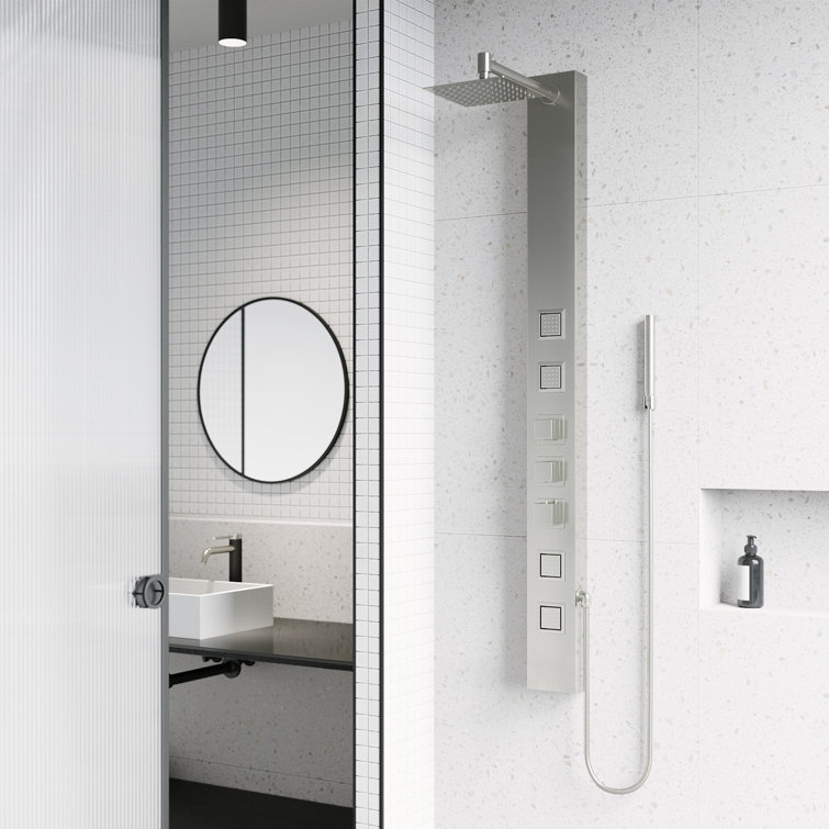Sutton 58" Stainless Steel 4-Jet Shower Panel System