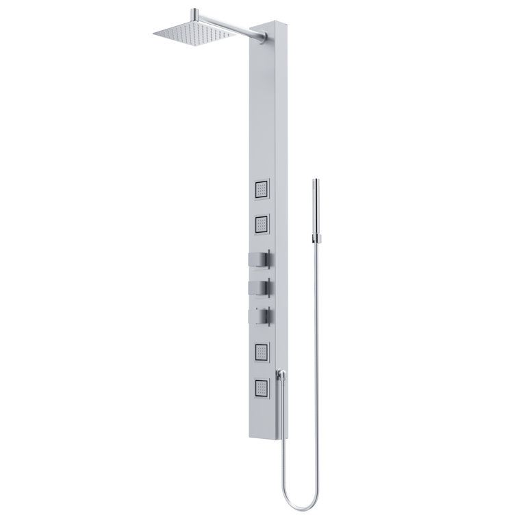 Sutton 58" Stainless Steel 4-Jet Shower Panel System