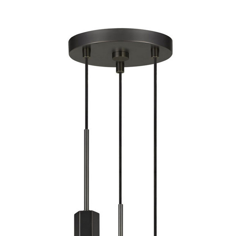 Black Aluminum LED Cluster Pendant Light Fixture