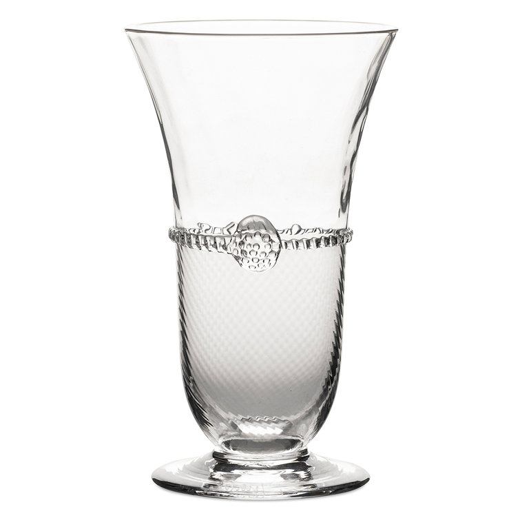 Clear Fluted Glass Trumpet Shape Table Vase