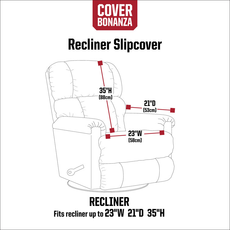 Red and Brown Quilted Recliner Slipcover