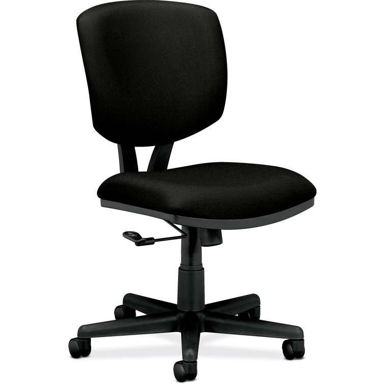 Black Adjustable Swivel Task Chair with Fabric Seat