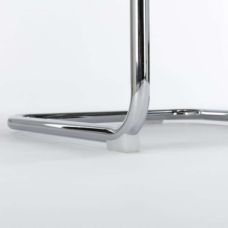 Sapphire Blue Velvet and Chrome Counter Stools, Set of 2