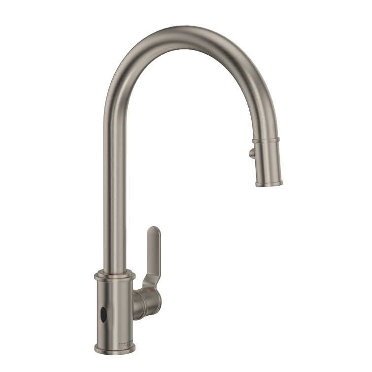 Satin Nickel Pull-Down Single Handle Kitchen Faucet
