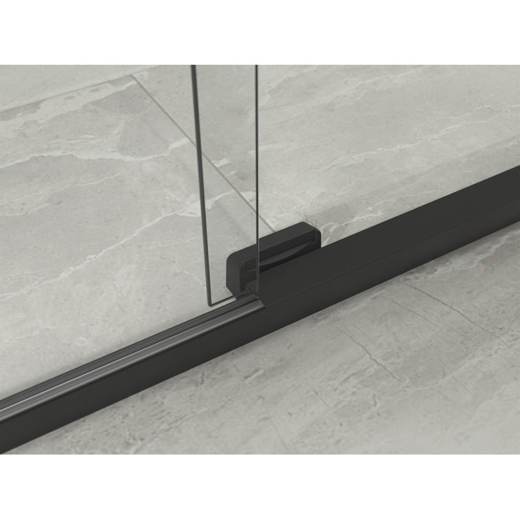 Elate Frameless Clear Tempered Glass Sliding Shower Door, 75-1/2" H x 50-1/4" W