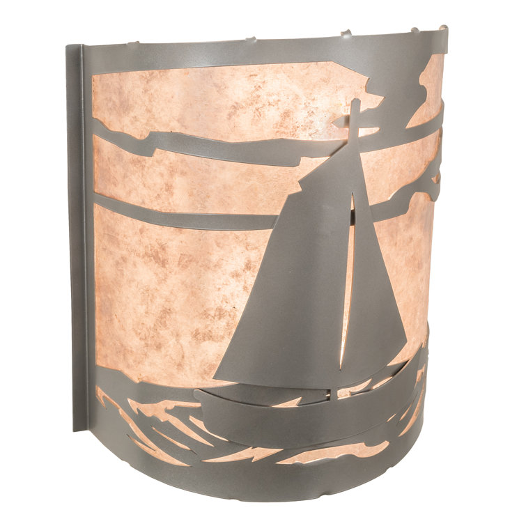 Nickel Finish Nautical Sailboat Wall Sconce
